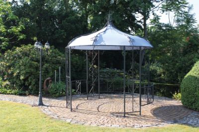 Pavillon "Schlossgarten", H290 x Ø300 cm, schwarz, LECO ...
