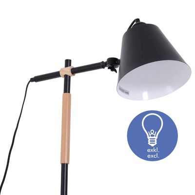 Stehlampe im industriellen Stil, schwarz, HOMCOM | yomonda