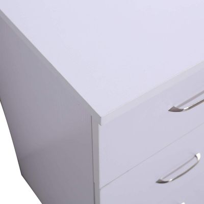 Schreibtisch inkl. 3 Schubladen und Regal, weiß, HOMCOM | yomonda