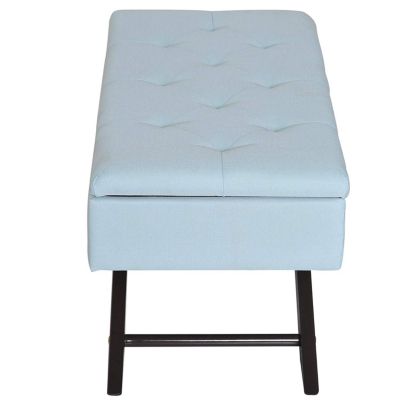 Polsterhocker mit Stauraum, blau, HOMCOM | yomonda