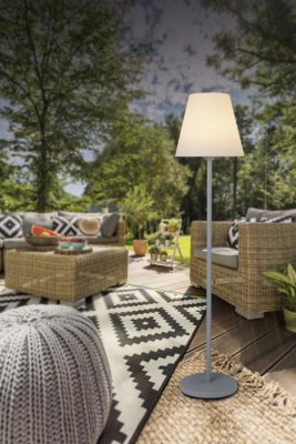 LED Solar-Außen-Stehleuchte, Höhe: 150 cm, grau, Näve | yomonda