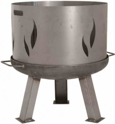 Feuerschalenaufsatz, Stahl silber/anthrazit, passend zu der Feuerschale