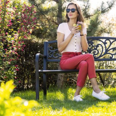 Gartenbank Metall Ornamente 2