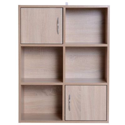 Bücherregal mit 6 Fächer, beige, HOMCOM | yomonda