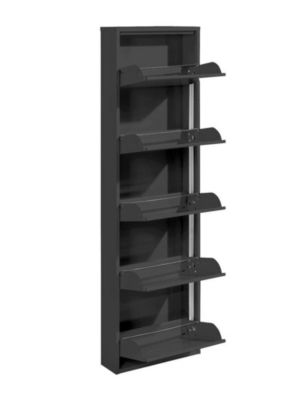 Schuhschrank mit 5 Klappen Schuhschrank, grau, | yomonda