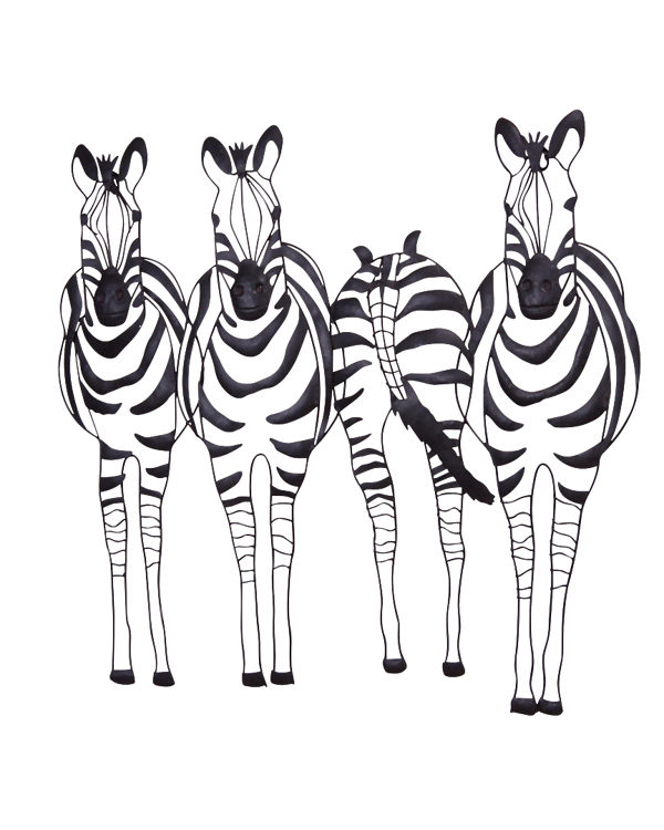 „Wandekoration „“Zebrafamilie“““ schwarz | 04046884012698 „Wandekoration „“Zebrafamilie“““ schwarz | 04046884012698