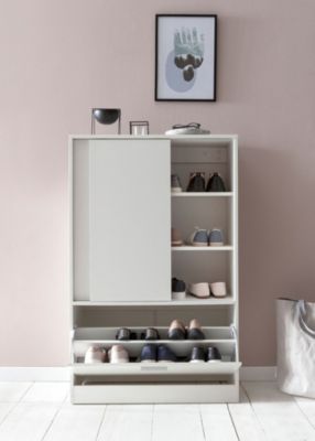 Schuhschrank 75x120,5x35 cm Hoch Schuhkipper Schuhregal 15 Paar Schuh