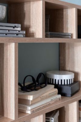 Wandregal 75x51x16 cm Holz Hängeregal Wandboard Freischwebend Holzregal