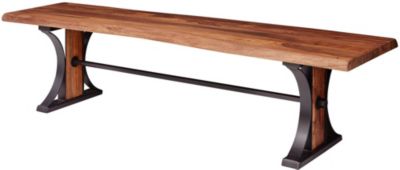 Sheesham Massivholz Bank B178 X T49 X H45 Cm Braun Wohnling