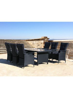 Famous Home Polyrattan Gartentisch Esstisch 180x100cm ...