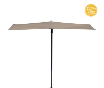 Grasekamp Balkon Sonnenschirm Fächer Schirm 300x150cm Beige mehrfach