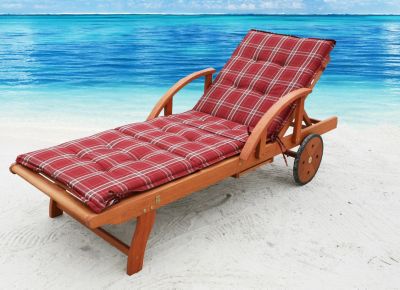 Grasekamp 6 Stück Auflagen Rubin Kissen Polster Klapp-Sessel Garten