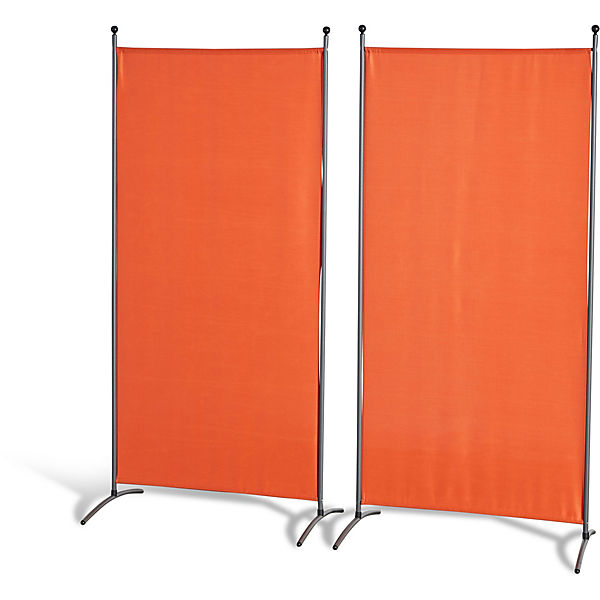 Grasekamp Doppelpack Stellwand 85x180 cm - terra -  Paravent Raumteiler Trennwand  Sichtschutz Paravents