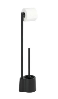 WENKO Stand WC-Garnitur Avola Schwarz matt schwarz | 04008838276259
