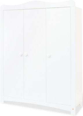 Pinolino Kleiderschrank Florentina, groß, 3 Türen, weiß