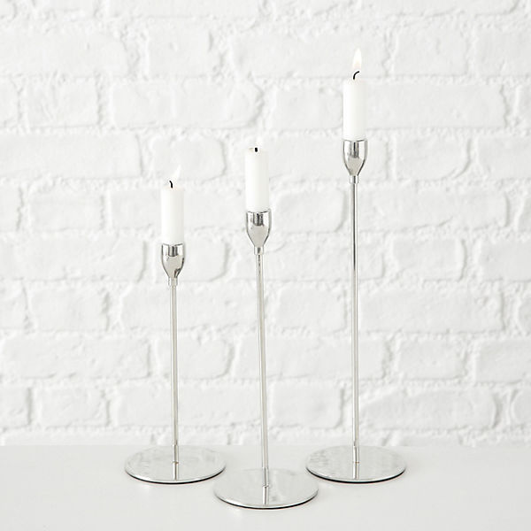 3-tlg. Set Kerzenständer "Malte", H23-33 cm