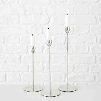 3-tlg. Set Kerzenständer "Malte", H23-33 cm
