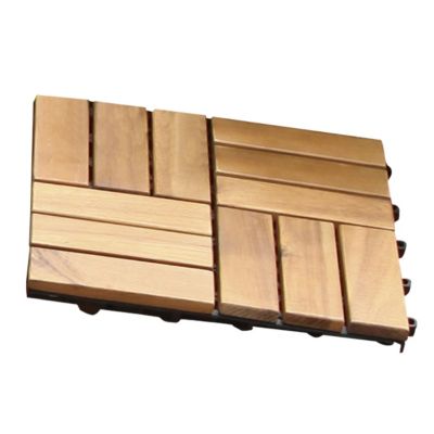 Fliesen 10er Set Holzfliesen 30 X 30 Cm Braun Gartenfreude