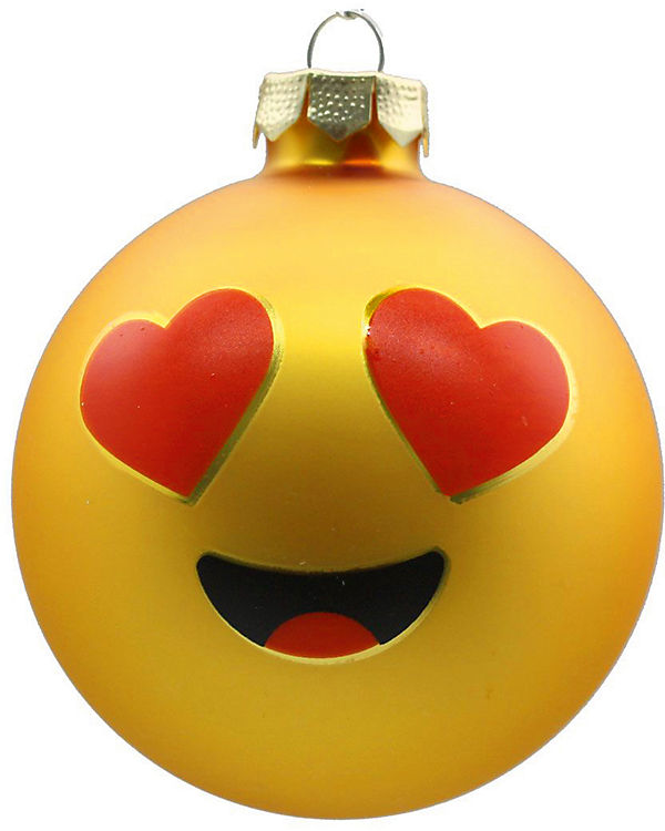Magic „Glas-Dekoanhänger „“Inge-Moji Hearts““, Ø8 cm“ gelb | 04061752037283 Magic „Glas-Dekoanhänger „“Inge-Moji Hearts““, Ø8 cm“ gelb | 04061752037283