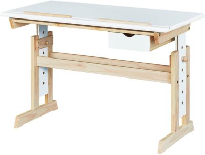 Schreibtisch Albin Massivholz Weiss Inter Link Yomonda