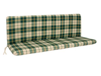 Auflage BOSTON für Bank 3-sitzer, grün/beige kariert ...