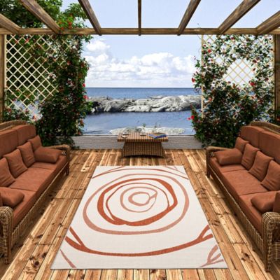 In- und Outdoor Teppich Newport Kreise Teppiche, orange, Pergamon | yomonda