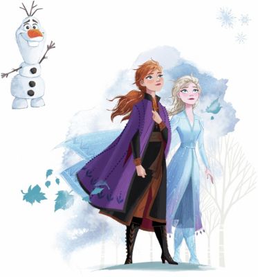 Wandtattoo Wandsticker Wandbilder Wan DISNEY Frozen Elsa glitzernd RoomMates 