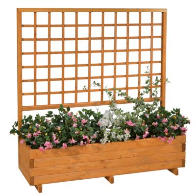 Blumenkasten Mit Spalier Hellbrunn B136 X H140 X T37 Cm Braun