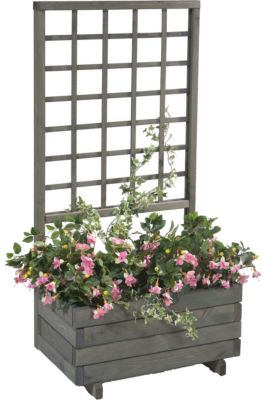 Blumenkasten Mit Spalier Hellbrunn B68 X H140 X T37 Cm Grau