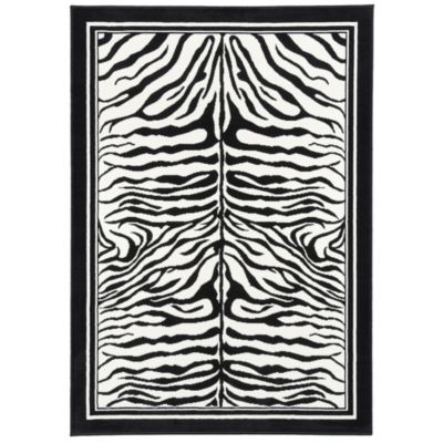 Trendline Teppich Schwarz Weiss Zebra Schwarz Pergamon Yomonda