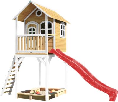 Romy Spielhaus Braun/Weiß - Rote Rutsche, braun, Axi | yomonda