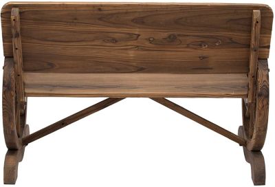 Gartenbank im Wagenrad-Design, braun, Outsunny | yomonda