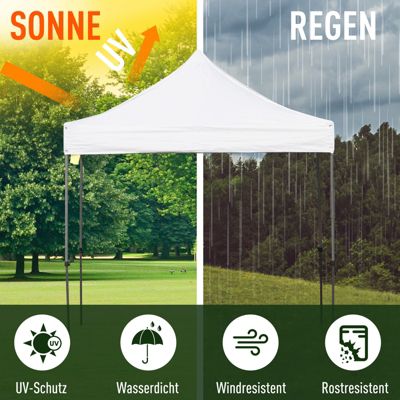 Gartenzelt höhenverstellbar, schwarz, Outsunny | yomonda