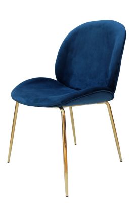 Stuhl Charlize 110 2er Set Blau Messing, blau, Kayoom Polsterstuhl Charlize I (2er-Set)