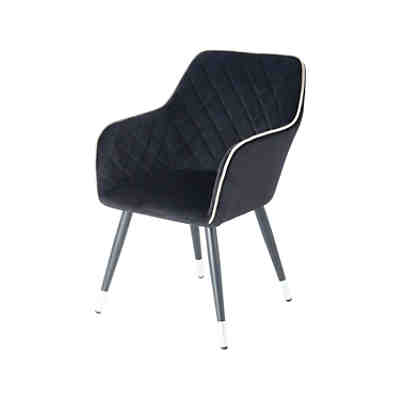 Stuehle Stuhl Amino 625 Schwarz / Grau