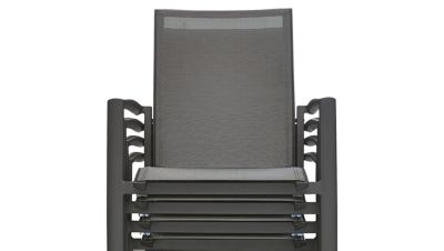 Grasekamp Terrassenset Sol 5 teilig - Klapptisch und 4x Stapelstuhl aus