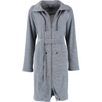 bademantel damen kurz grau