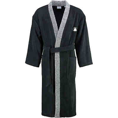 Bademantel unisex Kimono Black&White black - 091 Bademäntel