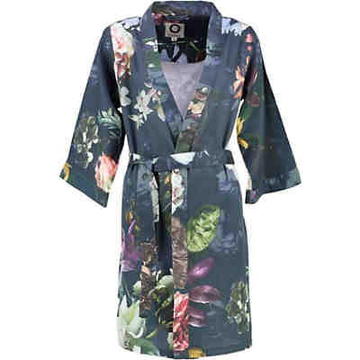 Bademantel Damen Kimono Fleur nightblue Bademäntel