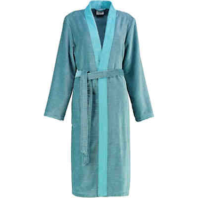 Bademantel Damen Kimono Two-Tone 6431 türkis - 47 Bademäntel