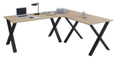 Eckschreibtisch Schreibtisch Buromobel Computertisch Winkeltisch Tisch Buro Lona 2 X 190 X 80 Cm Braun Vcm Yomonda