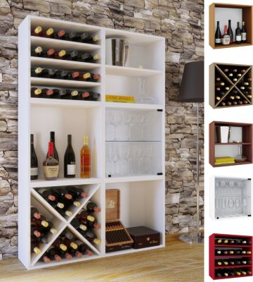 Wein-Regalserie Regal Weinregal Weinschrank Weinflaschen Schrank Holz