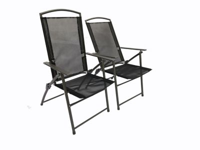 2er-Set Gartenstuhl Stühle Stuhl Metall Textilene klappbar verstellbar