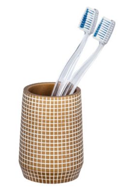 Zahnputzbecher Ohrid Gold 2er Set, gold, WENKO | yomonda