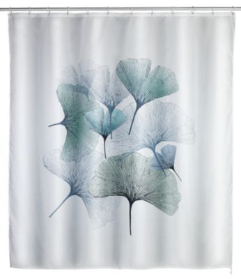 WENKO Duschvorhang Mono 180 x 200 cm Antischimmel Befestigungsringe Polyester 