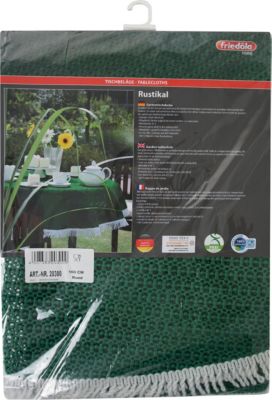 Garten-Tischdecke "Rustikal", rund, Ø160 cm, grün, friedola | yomonda