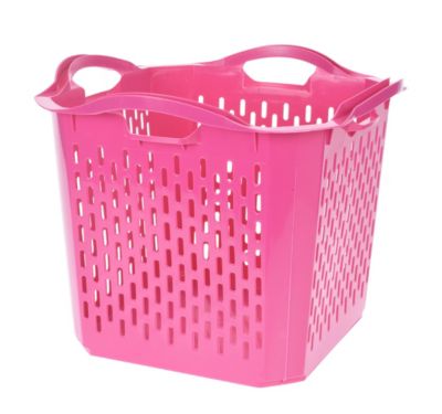 Wäschekorb Quadratisch 40 x 40 cm, pink, HTI-Living | yomonda