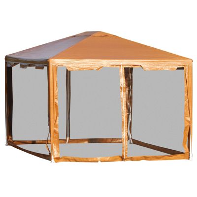 Pavillon mit Seitenwänden, braun, Outsunny | yomonda