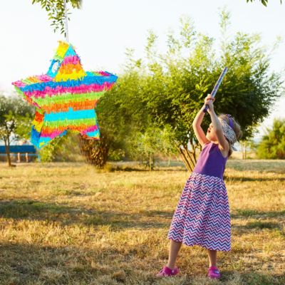 4 tlg Pinata Set Stern Mexiko Pinatastab & Augenmaske XXL Konfetti Sack bunt 4 tlg Pinata Set Stern Mexiko Pinatastab & Augenmaske XXL Konfetti Sack bunt