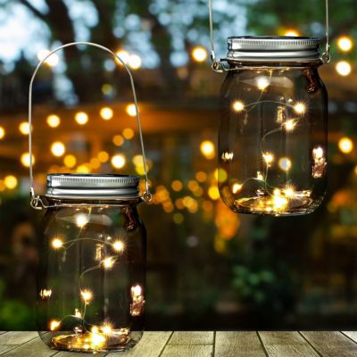 LED Solar Glas 2er Set 2